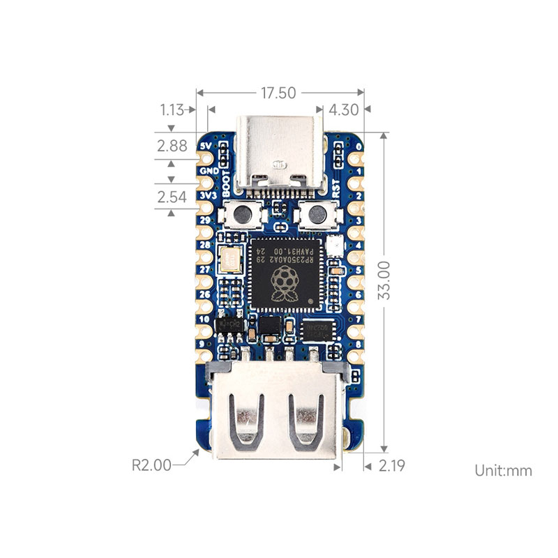 Raspberry Pi Pico 2 RP2350-USB - Banana Pi Bpi-M5 ulasan dan harga